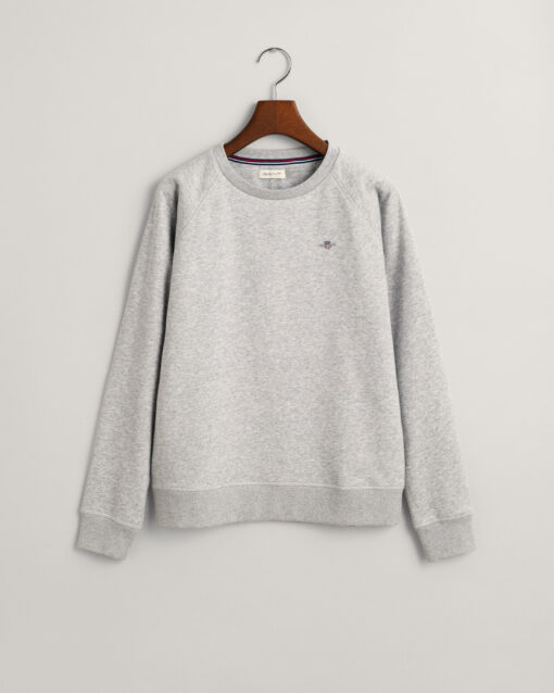 Gant Teens Shield Sweatshirt Light Grey Melange