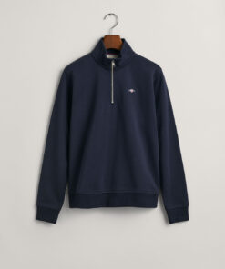 Gant Teens Shield Half Zip Sweater Evening Blue