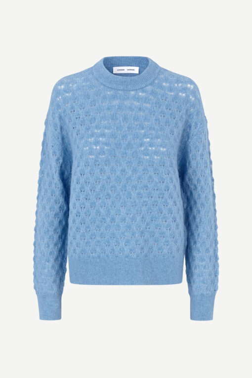 Samsøe Samsøe Saanour Pointelle Sweater Blue Heaven