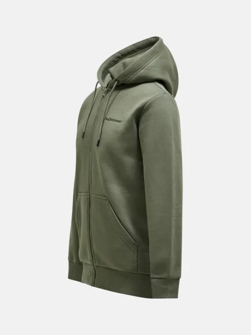 Peak Performance Original Small Logo Zip Hood Men Pine Needle