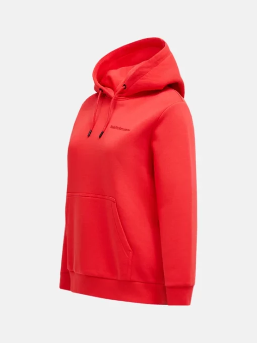 Peak Performance Small Logo Hood Women Brilliant Red