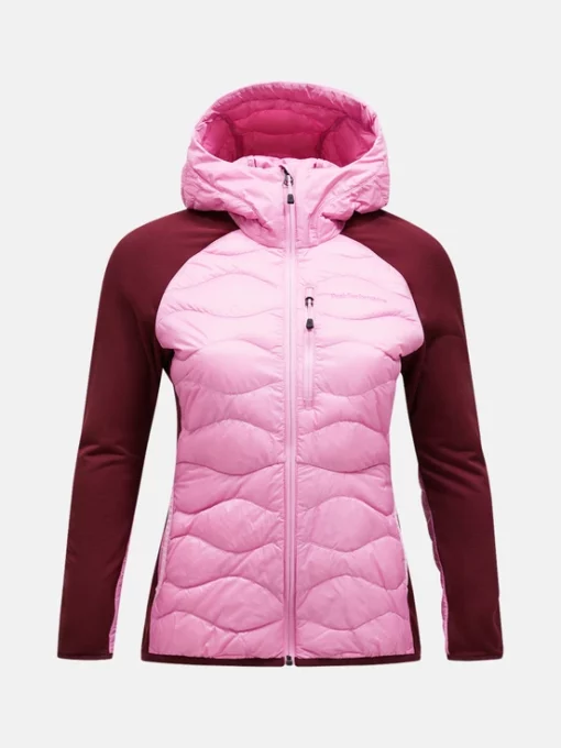 Peak Performance Helium Hybrid Down Hood Jacket Women Morning Dew/Obscure