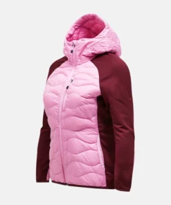 Peak Performance Helium Hybrid Down Hood Jacket Women Morning Dew/Obscure
