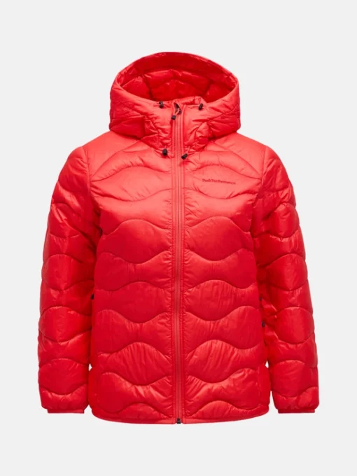Peak Performance Helium Down Hood Jacket Women Brilliant Red