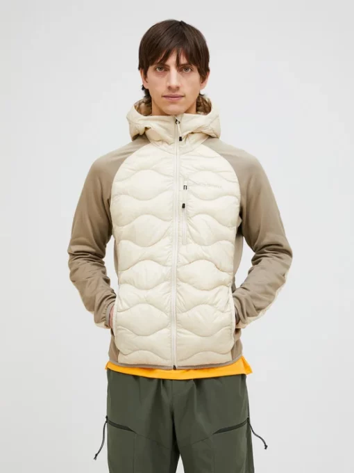 Peak Performance Helium Hybrid Down Hood Jacket Men Sandfog