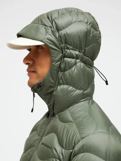 Peak Performance Helium Down Hood Jacket Men Pine Needle