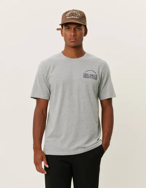 Les Deux Legacy Court T-shirt Grey Melange