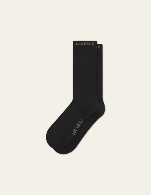 Les Deux Wilfred 2-Pack Socks Black/White