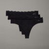 Calvin Klein 3-Pack Lace Thong Black