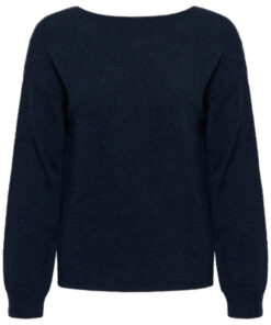 My Essential Wardrobe HumixMW Knot Knit Pullover Dark Sapphire Blue Melange