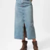 Nudie Jeans Women Anna Denim Skirt Desert