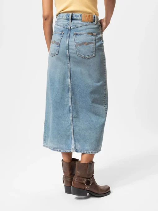 Nudie Jeans Women Anna Denim Skirt Desert