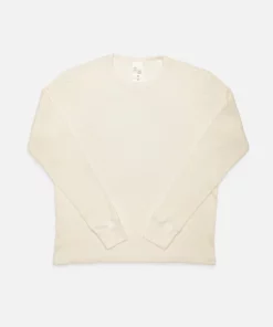 Nudie Jeans Long Sleeve Waffle T-Shirt Ecru