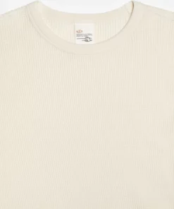 Nudie Jeans Long Sleeve Waffle T-Shirt Ecru