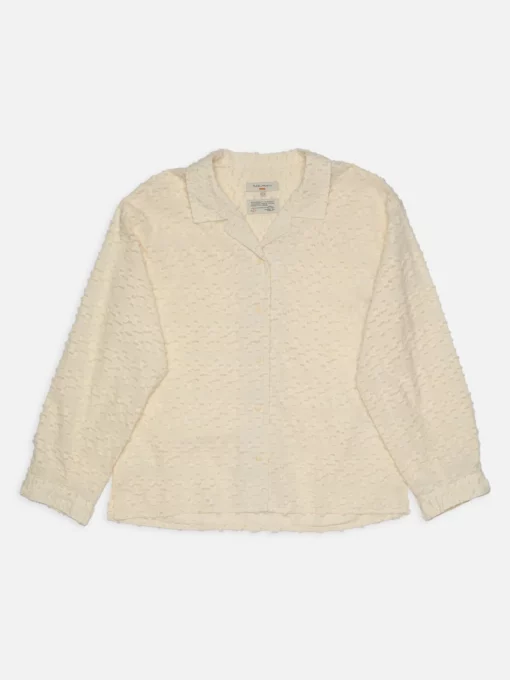 Nudie Jeans Women Juni Fringe Shirt Offwhite