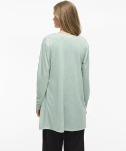 Vila Amer Open Cardigan Slit Green