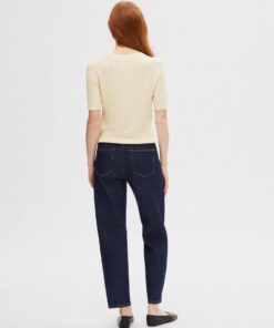 Selected Femme Elinna ss Knit Top Birch