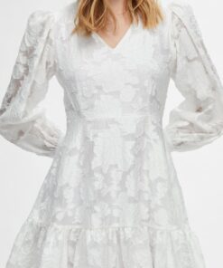 Selected Femme Calli-Sadie V-Neck Dress Bright White