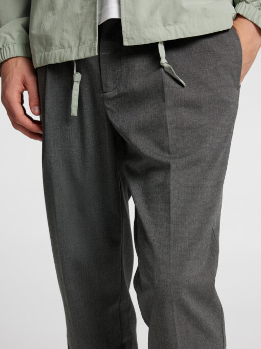Selected Homme Tapered Leroy Pleat Pants Grey