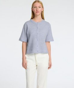 Selected Femme Lulu 2/4 Knit Cardigan Cashmere Blue
