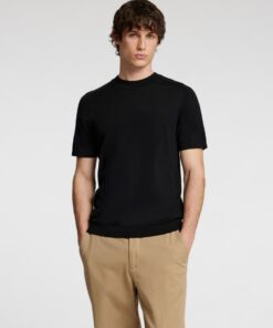 Selected Homme Tray SS Merino Knit T-shirt Black