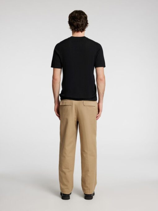 Selected Homme Tray SS Merino Knit T-shirt Black