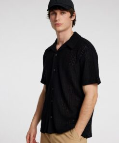 Selected Homme Relax Bane Jersey SS Shirt Black