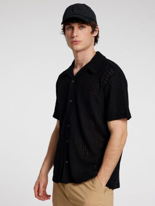 Selected Homme Relax Bane Jersey SS Shirt Black