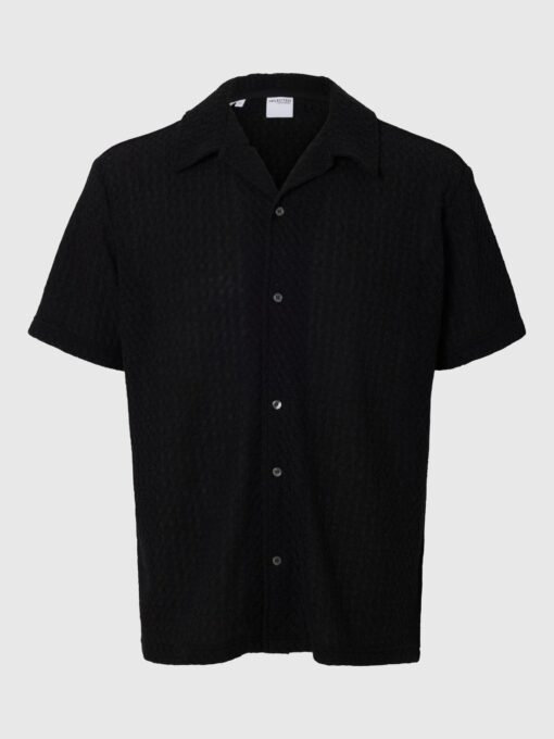 Selected Homme Relax Bane Jersey SS Shirt Black