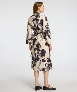 Selected Femme Aviana AOP Midi Wrap Dress Birch