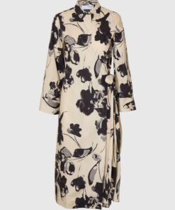Selected Femme Aviana AOP Midi Wrap Dress Birch