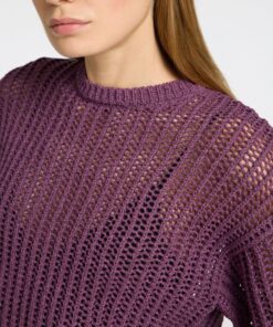 Selected Femme Ellen 2/4 Knit Plum Perfect