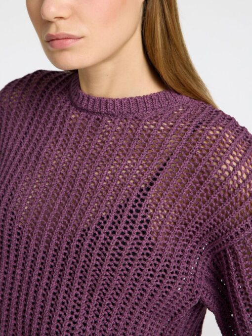 Selected Femme Ellen 2/4 Knit Plum Perfect