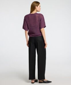 Selected Femme Ellen 2/4 Knit Plum Perfect