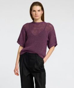 Selected Femme Ellen 2/4 Knit Plum Perfect