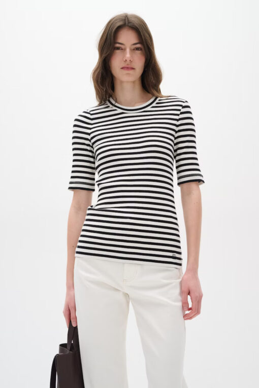 InWear DagnaIW Striped T-shirt Black/Whisper White