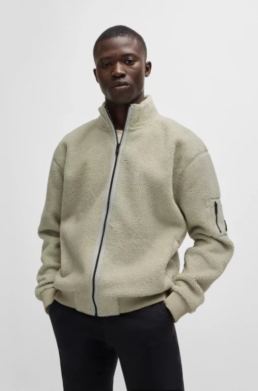 Boss Sherpa Teddyhood Jacket Light Beige