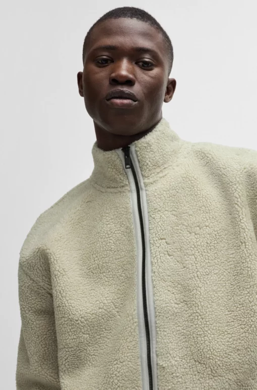 Boss Sherpa Teddyhood Jacket Light Beige