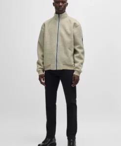 Boss Sherpa Teddyhood Jacket Light Beige