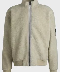 Boss Sherpa Teddyhood Jacket Light Beige
