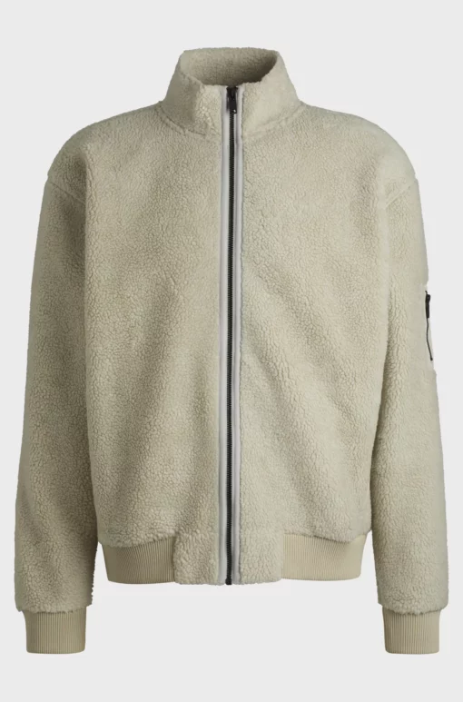 Boss Sherpa Teddyhood Jacket Light Beige