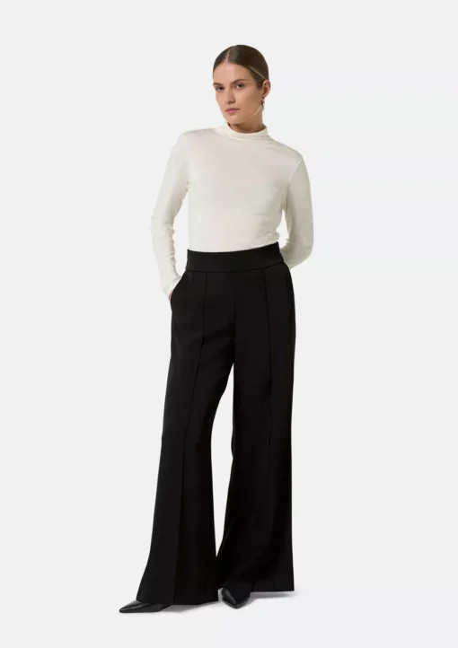 Comma, Wide Leg Trousers Black