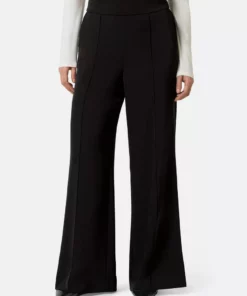 Comma, Wide Leg Trousers Black