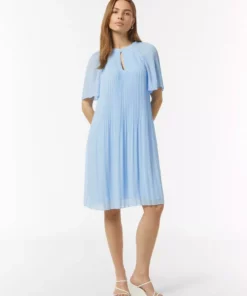 Comma, Plisee Dress Light Blue