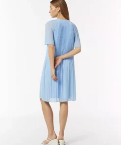 Comma, Plisee Dress Light Blue