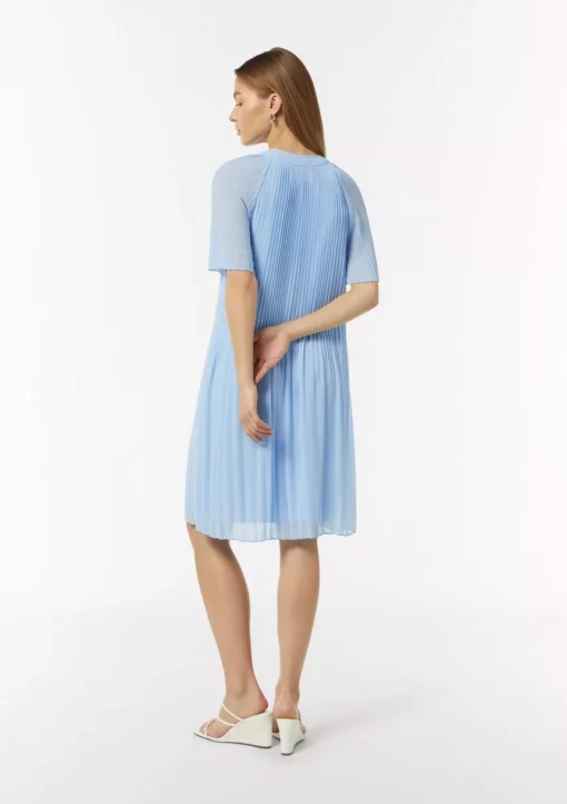 Comma, Plisee Dress Light Blue
