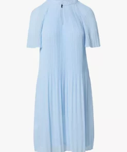 Comma, Plisee Dress Light Blue