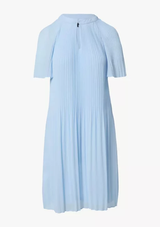 Comma, Plisee Dress Light Blue