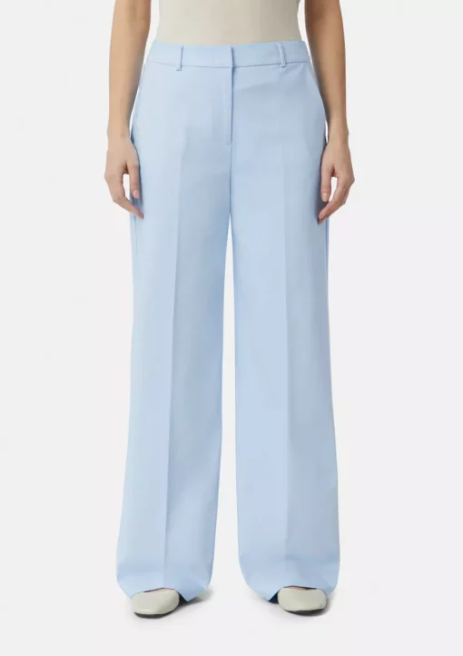 Comma, Wide Leg Trousers Light Blue