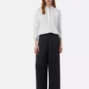 Comma, Wide Plisse Trousers Navy